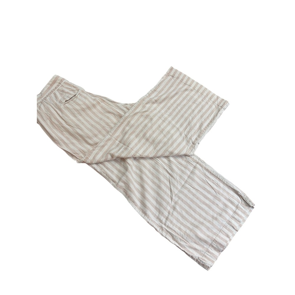 torrid Beige and White Striped Wide Leg Pants - Picture 6 of 15